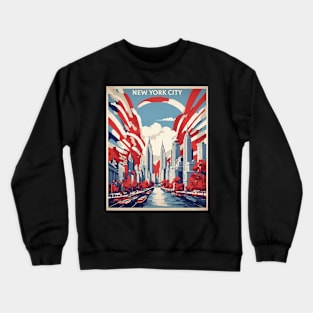 New York City The Big Apple United States of America Tourism Vintage Poster Crewneck Sweatshirt